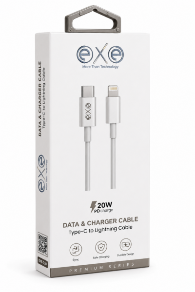 EXE Type-C to Lightning PD 20W Hızlı Şarj Kablosu